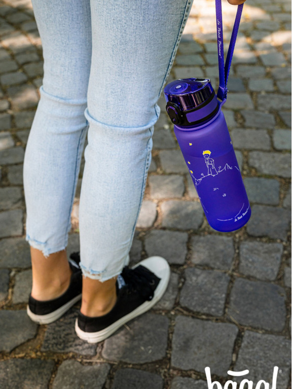 BAAGL  Fialová tritanová fľaša na pitie malý princ, 500 ml Baagl