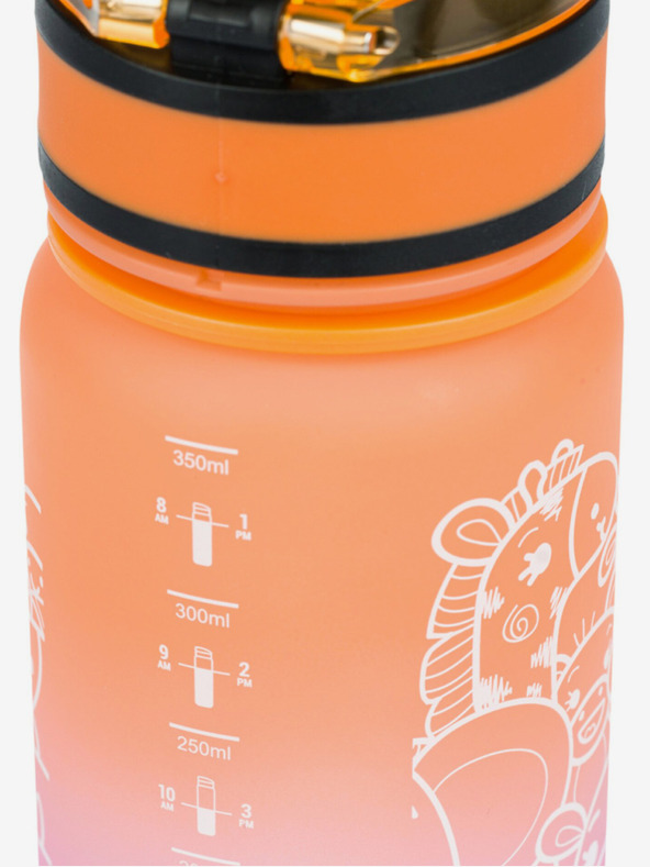 BAAGL  Oranžová fľaša na pitie Tritan Gradient Animals, 350 ml Baagl