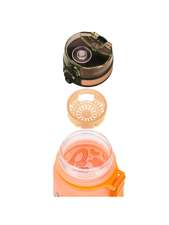 BAAGL  Oranžová tritanová fľaša na pitie gradient jednorožec, 350 ml Baagl