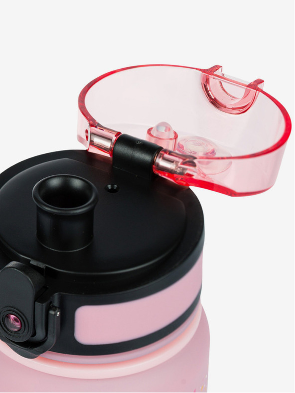 BAAGL  Ružová tritanová fľaša na pitie s gradientom dúhy, 350 ml Baagl