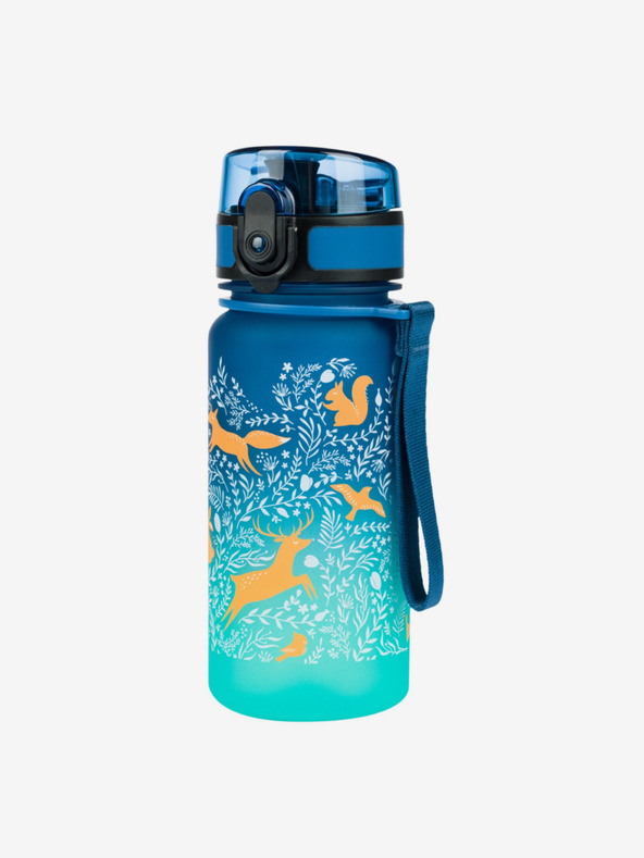 BAAGL  Modrá tritanová fľaša na pitie gradient les, 350 ml Baagl