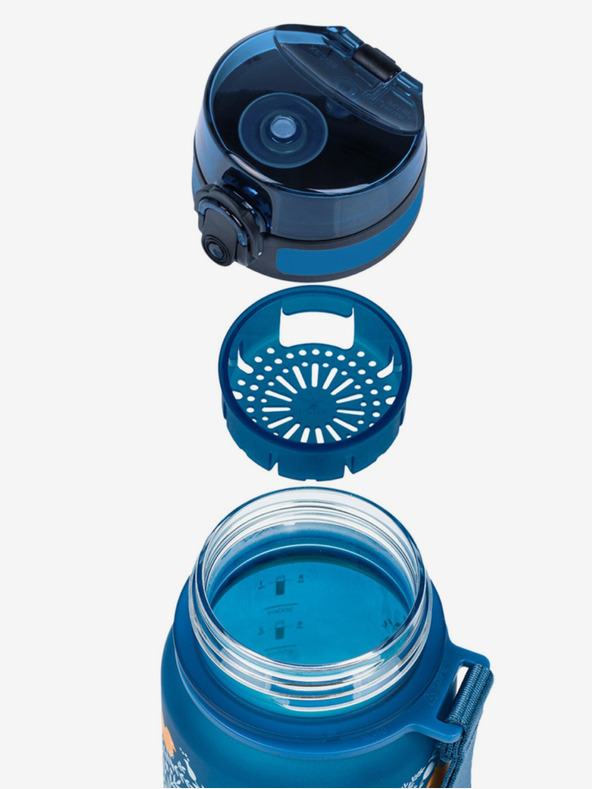 BAAGL  Modrá tritanová fľaša na pitie gradient les, 350 ml Baagl