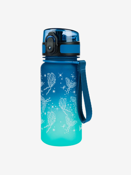 BAAGL  Modrá tritanová fľaša na pitie gradient motýľ, 350 ml Baagl