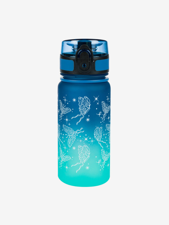 BAAGL  Modrá tritanová fľaša na pitie gradient motýľ, 350 ml Baagl