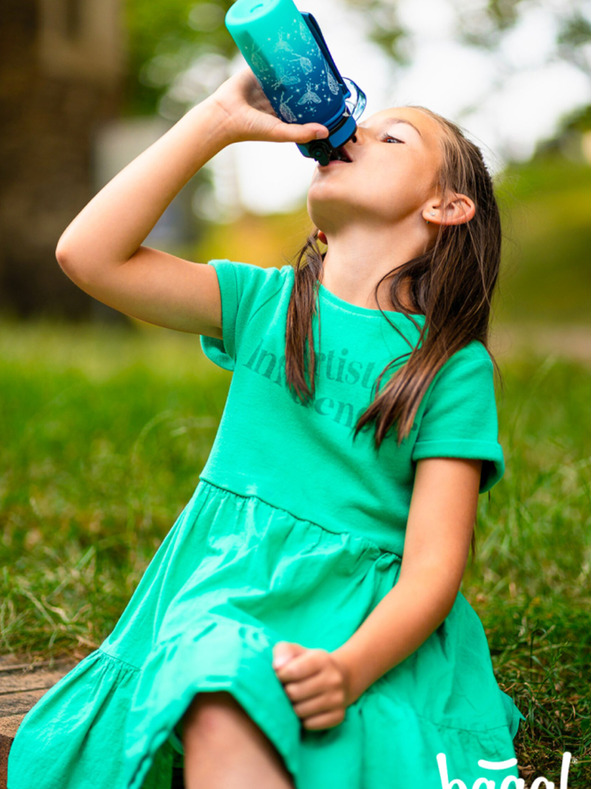 BAAGL  Modrá tritanová fľaša na pitie gradient motýľ, 350 ml Baagl