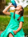 BAAGL  Modrá tritanová fľaša na pitie gradient motýľ, 350 ml Baagl