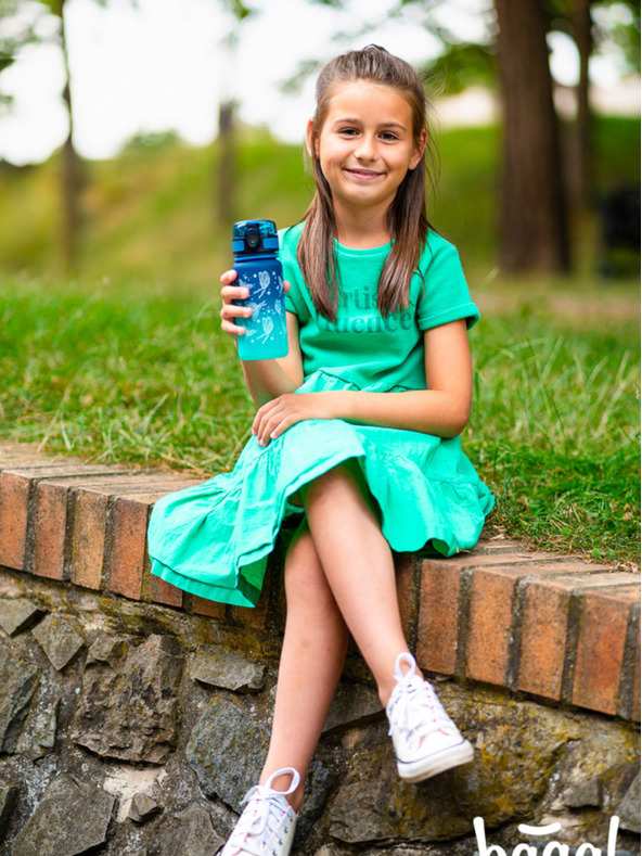 BAAGL  Modrá tritanová fľaša na pitie gradient motýľ, 350 ml Baagl