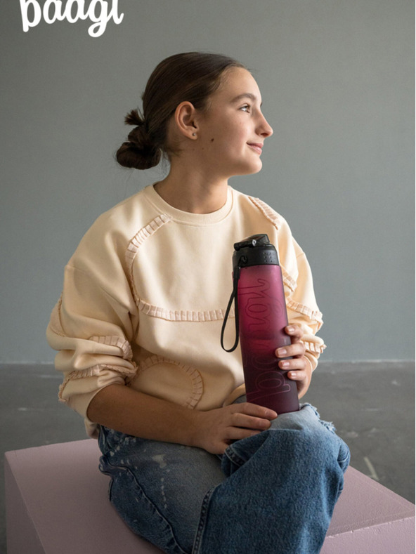 BAAGL  Červená tritanová fľaša na pitie rubínová, 700 ml Baagl