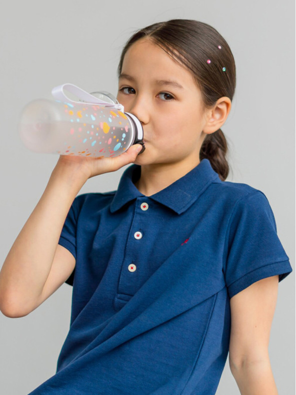 BAAGL  Biela tritanová fľaša na pitie pet, 500 ml Baagl