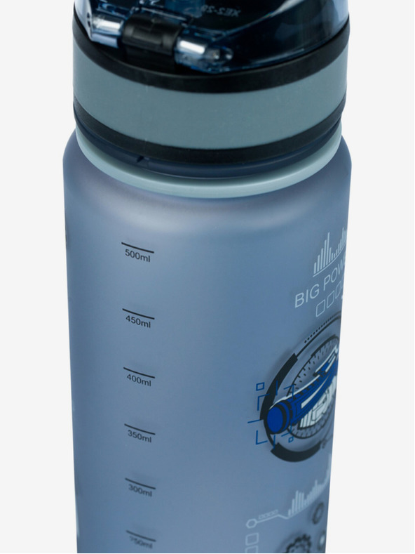 BAAGL  Sivá tritanová fľaša na pitie robots, 500 ml Baagl