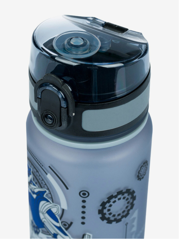 BAAGL  Sivá tritanová fľaša na pitie robots, 500 ml Baagl