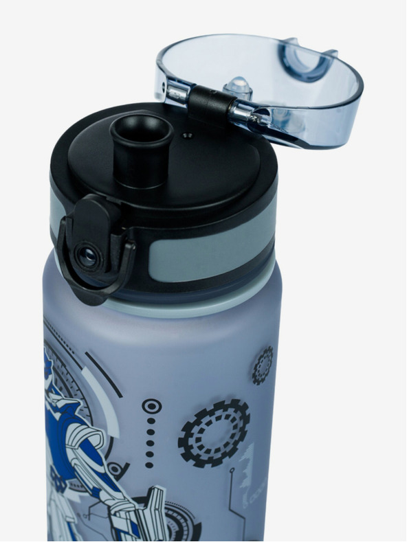 BAAGL  Sivá tritanová fľaša na pitie robots, 500 ml Baagl