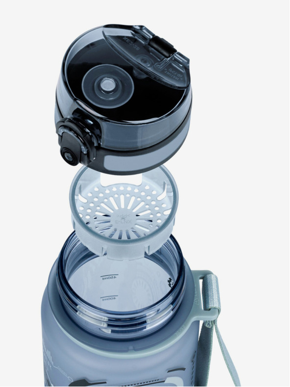 BAAGL  Sivá tritanová fľaša na pitie robots, 500 ml Baagl