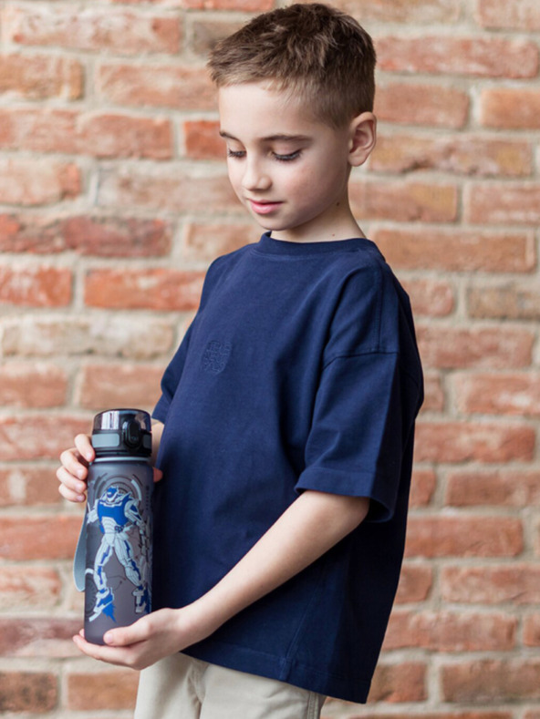 BAAGL  Sivá tritanová fľaša na pitie robots, 500 ml Baagl