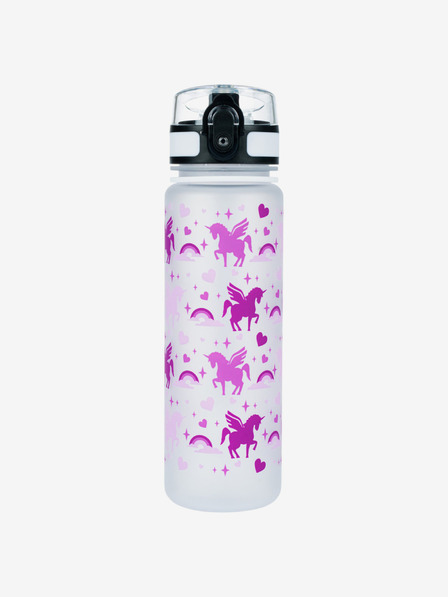 BAAGL  Fialová tritanová fľaša na pitie Kráľovstvo jednorožcov, 500 ml Baagl