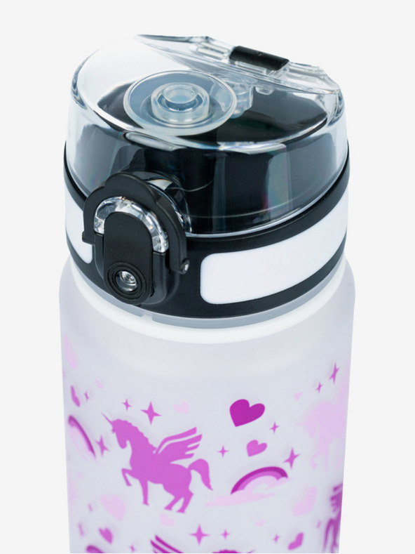 BAAGL  Fialová tritanová fľaša na pitie Kráľovstvo jednorožcov, 500 ml Baagl