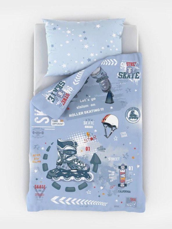 Kvalitex Posteľná bielizeň pre mladých 140x200, 70x90cm Skate