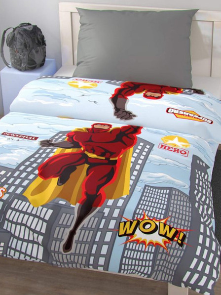 Kvalitex Posteľná bielizeň pre mladých 140x200, 70x90cm SUPERHERO