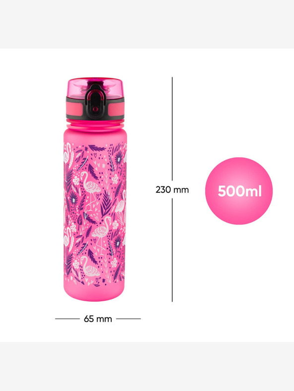 BAAGL  BAAGL Tritanová fľaša na pitie Flamingo, 500 ml BAAGL