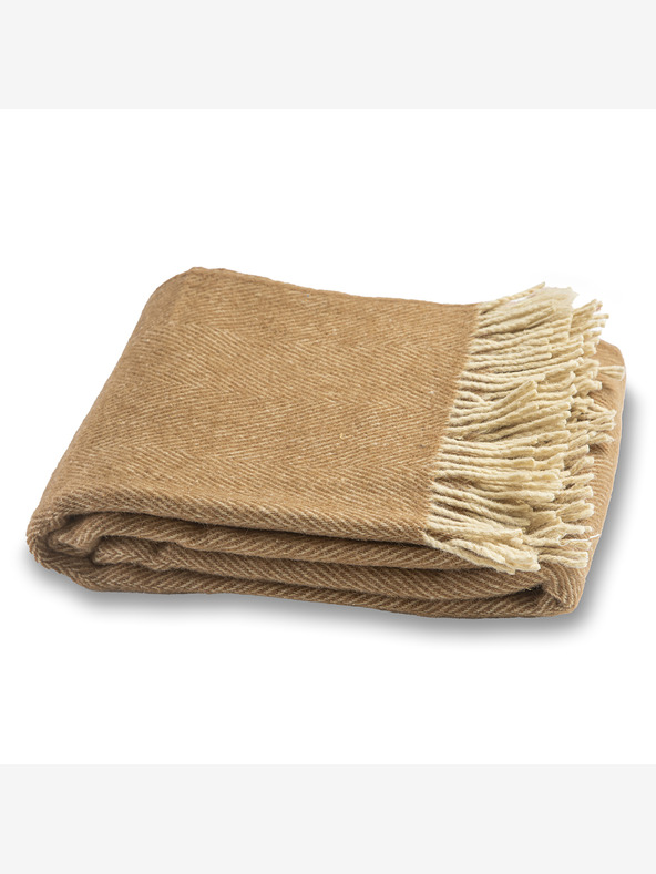 Balkanova Vlnená deka Elma XIV - pieskovo žltá