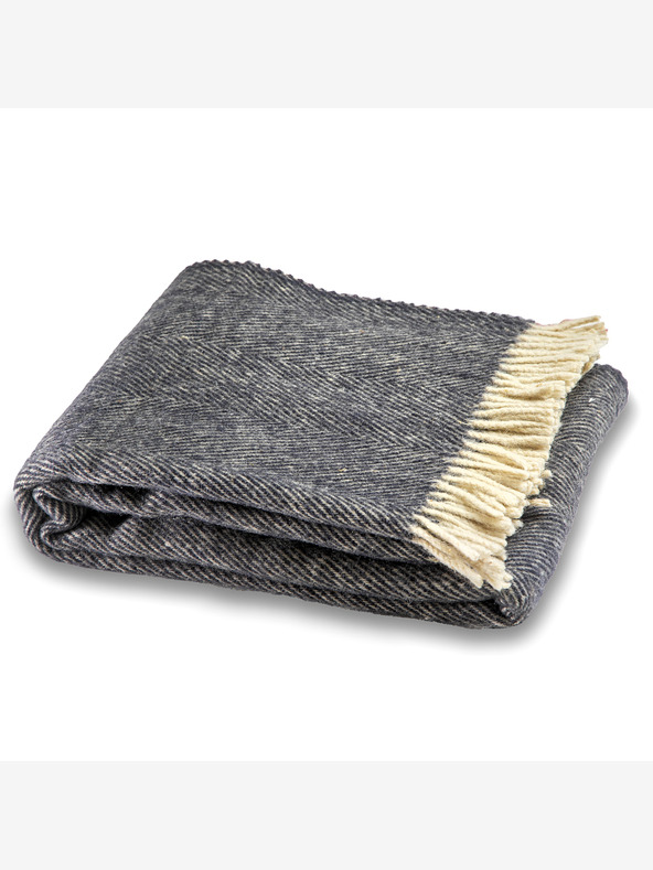 Balkanova Vlnená deka Elma XIII - tmavomodrá indigová