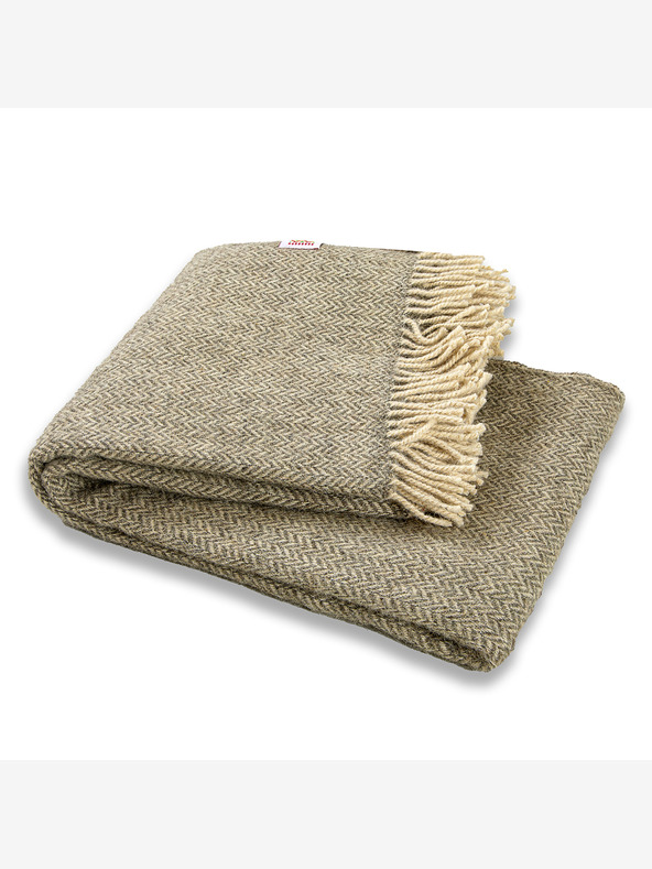 Balkanova Vlnená deka Elma IX - prírodná sivá