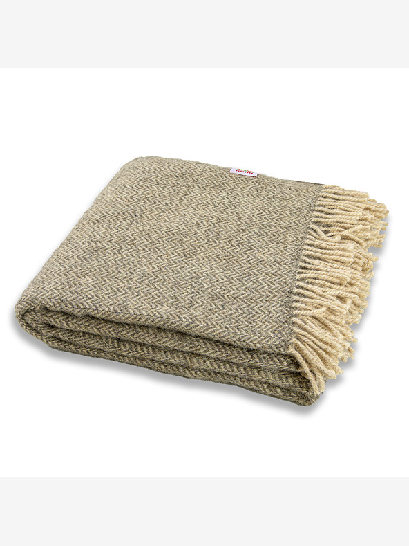 Balkanova Vlnená deka Elma IX - prírodná sivá