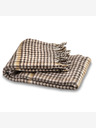 Balkanova Vlnená deka Elma XI - hnedá a béžová kocka