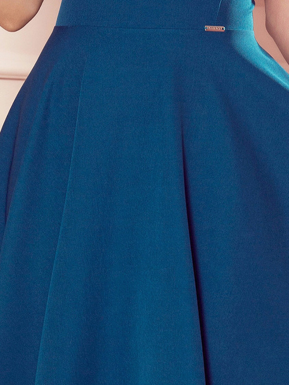 numoco Šaty so srdiečkovým výstrihom - morská farba Numoco