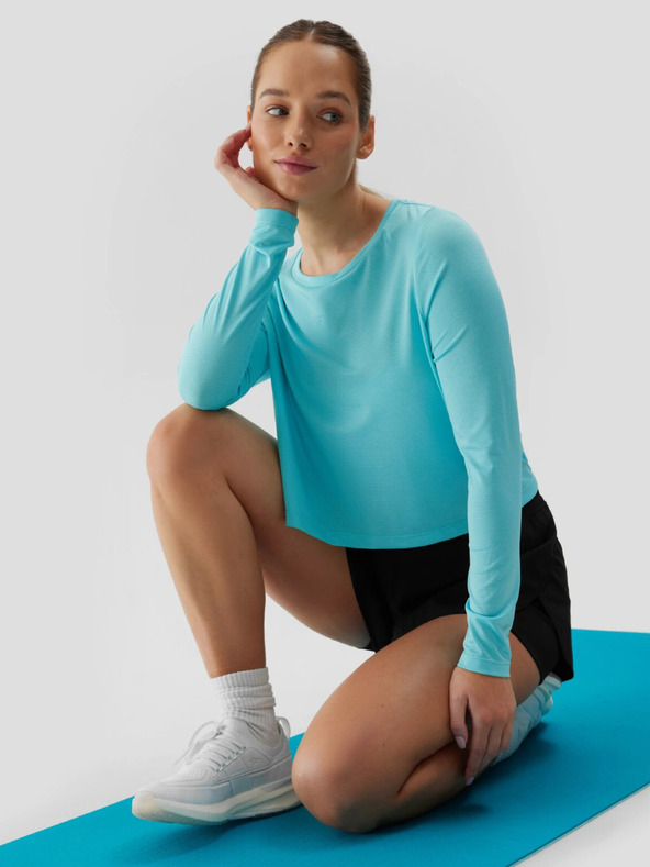 4F Dámske športové rýchloschnúce tričko s dlhým rukávom voľné 4F