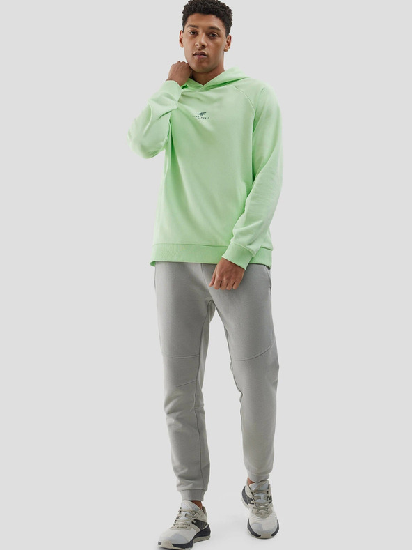 4F Pánska mikina z organickej bavlny bez zipsu a kapucne 4F