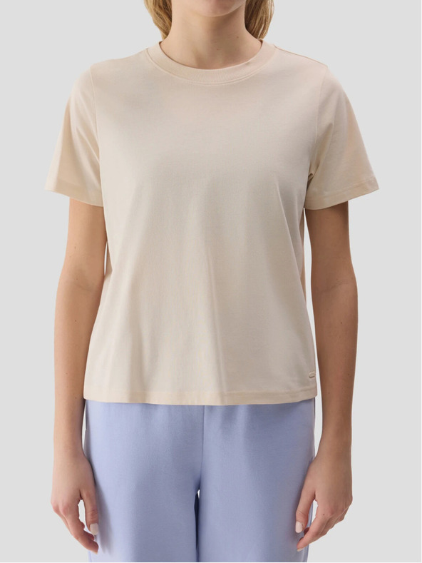 4F Dámske hladké tričko s potlačou z organickej bavlny 4F