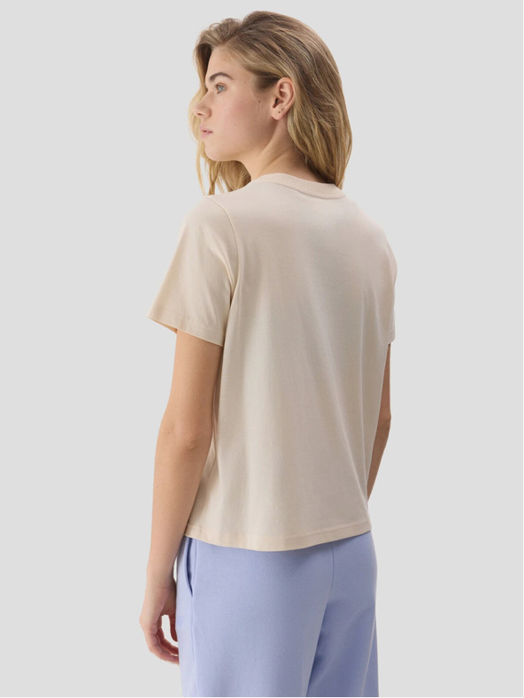 4F Dámske hladké tričko s potlačou z organickej bavlny 4F