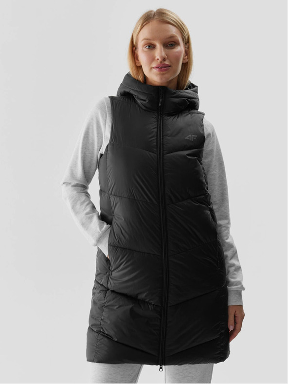 4F Dámska páperová vesta s výplňou zo syntetického peria 4F