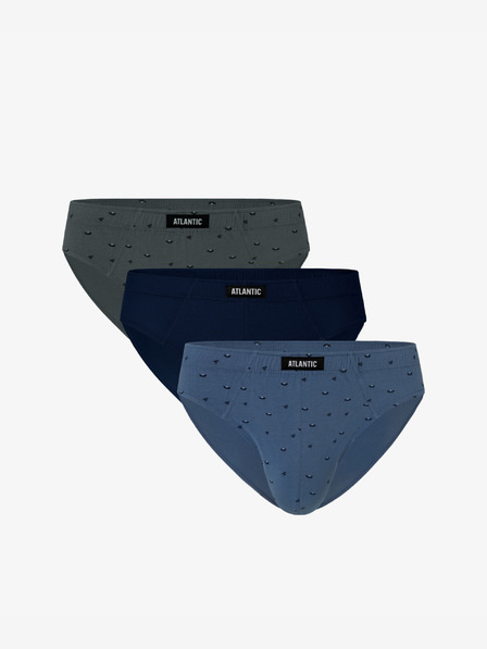 Atlantic Pánske športové nohavičky ATLANTIC 3-PACK - Graphite, Navy Blue, Denim