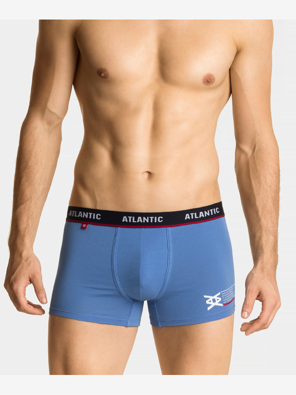Atlantic Pánske boxerky ATLANTIC 3-PACK - námornícka modrá