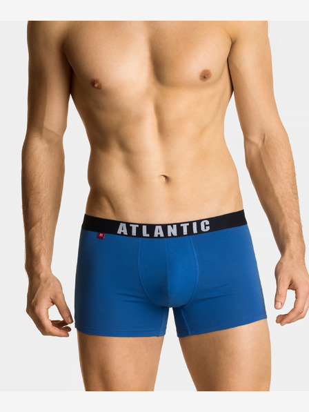 Atlantic 3-PACK pánske boxerky ATLANTIC - ružová, modrá, námornícka