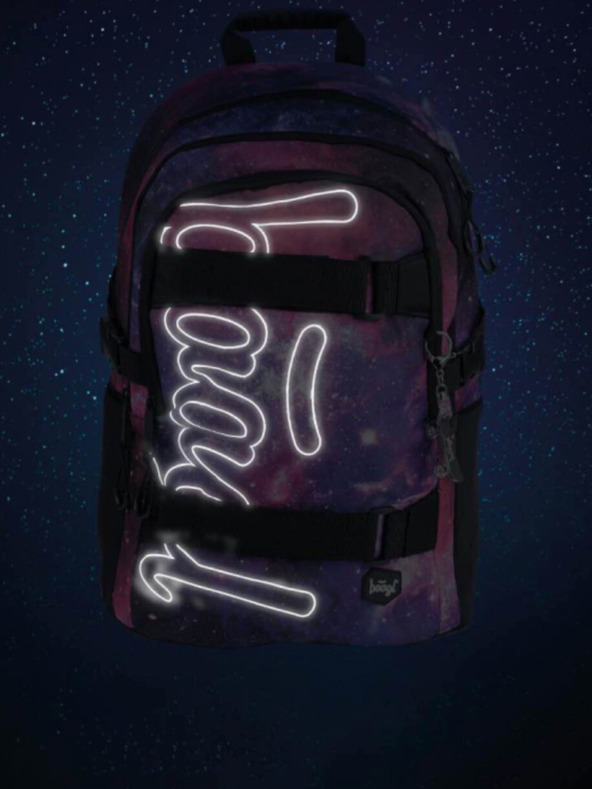 BAAGL  Fialový 3 set skate galaxy: batoh, penál, taška Baagl