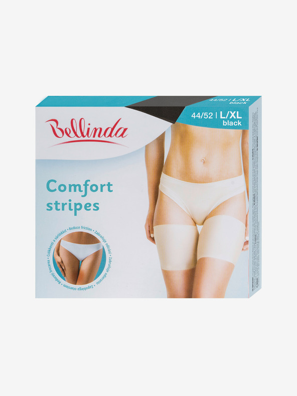 Bellinda Čierne dámske tričko Bellinda Comfort Stripes na ochranu a prevenciu pred trením