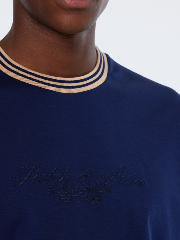 Scotch & Soda Tmavomodrá pánska košeľa Scotch & Soda