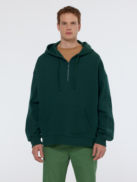 Scotch & Soda Tmavozelená pánska mikina Scotch & Soda
