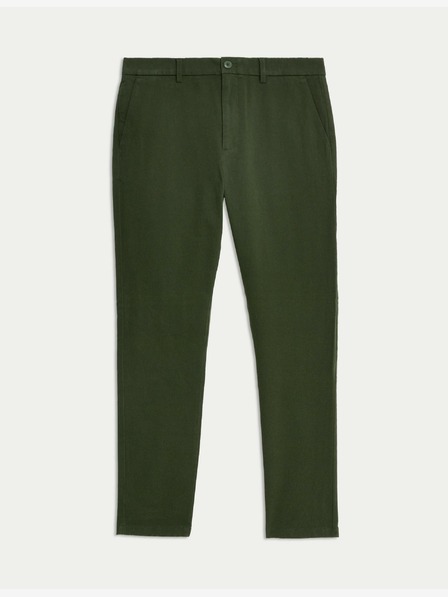 Marks & Spencer Slim fit chino nohavice The Ultimate Marks & Spencer zelené