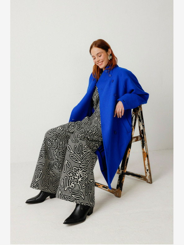 SKFK Modrý dámsky kabát SKFK