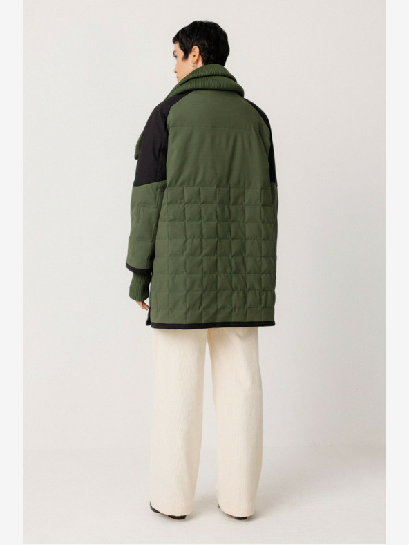 SKFK Zelený dámsky zimný kabát SKFK