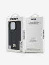 DKNY DKNY PU kožený zadný kryt Repeat Pattern Stack Logo MagSafe pre iPhone 16 Pro Black