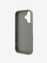 DKNY DKNY PU kožený prešívaný zadný kryt s logom Stack pre iPhone 16 sivý