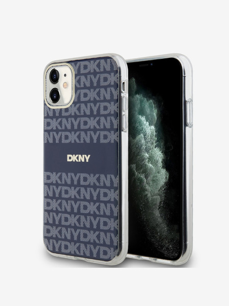 DKNY Zadný kryt PC/TPU Repeat Pattern Tonal Stripe Magsafe pre iPhone 11 Blue DKNY