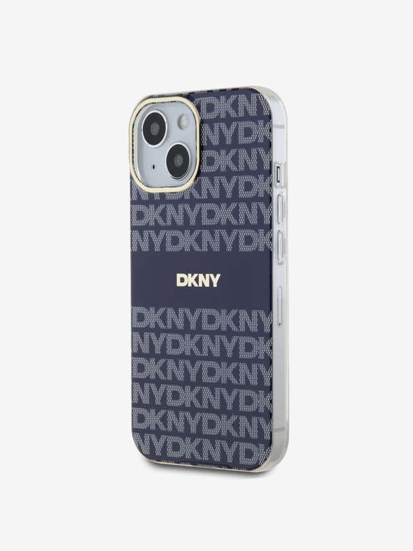 DKNY Zadný kryt PC/TPU Repeat Pattern Tonal Stripe Magsafe pre iPhone 15 Blue DKNY