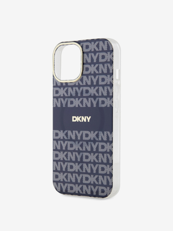 DKNY Zadný kryt PC/TPU Repeat Pattern Tonal Stripe Magsafe pre iPhone 15 Blue DKNY