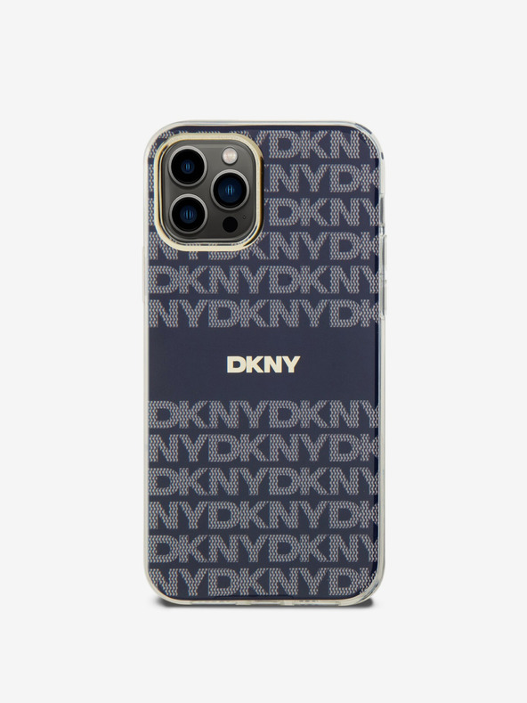 DKNY Zadný kryt PC/TPU Repeat Pattern Tonal Stripe Magsafe pre iPhone 12/12 Pro Blue DKNY